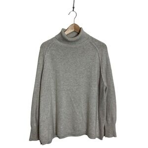 Zacket & Plover Medium Beige Turtleneck Ultrasoft Pullover Sweater Boxy Relaxed